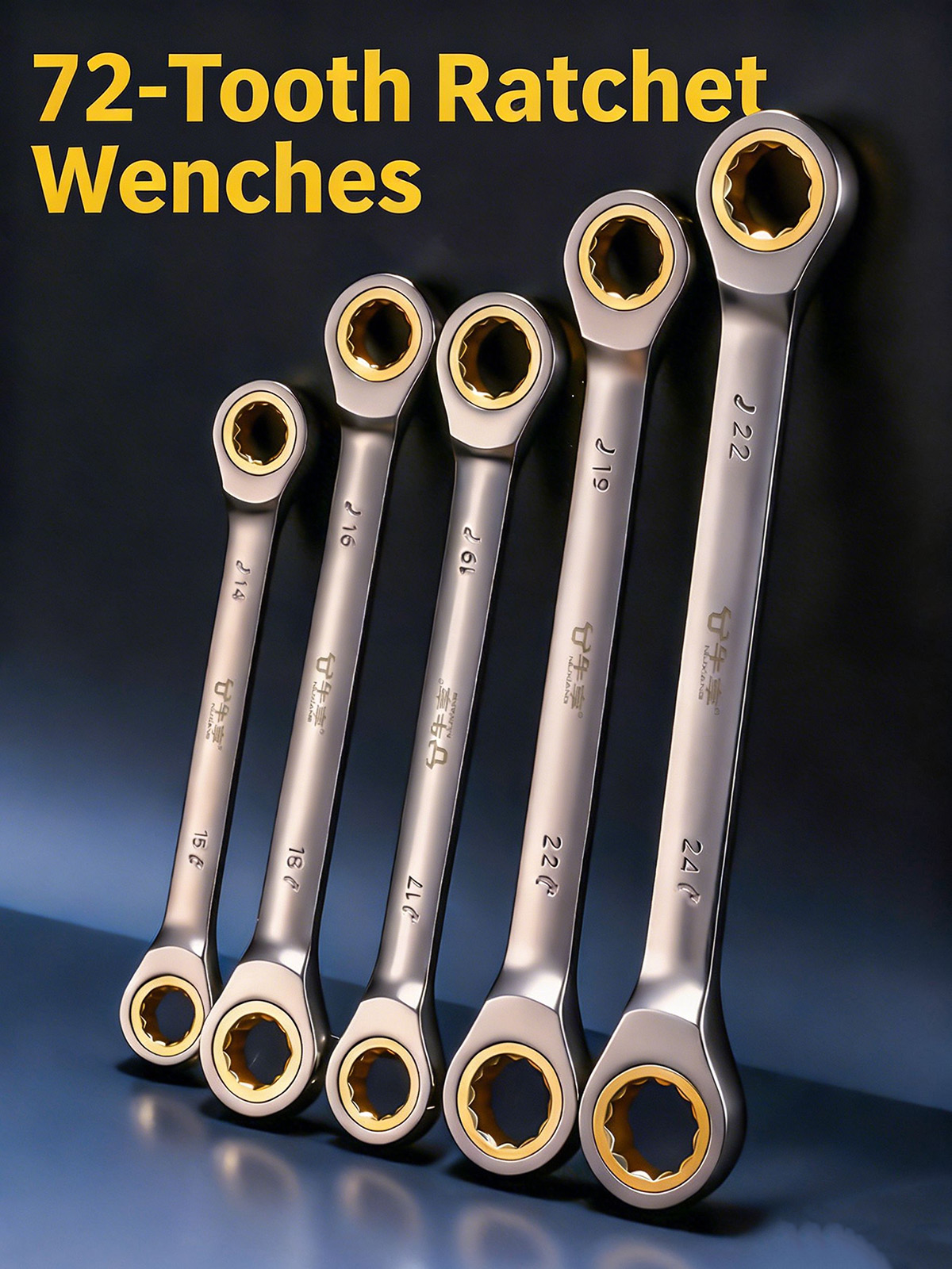 Heavy Equipment Spare Parts - 13-27mm Double Head Ring Ratchet Wrench