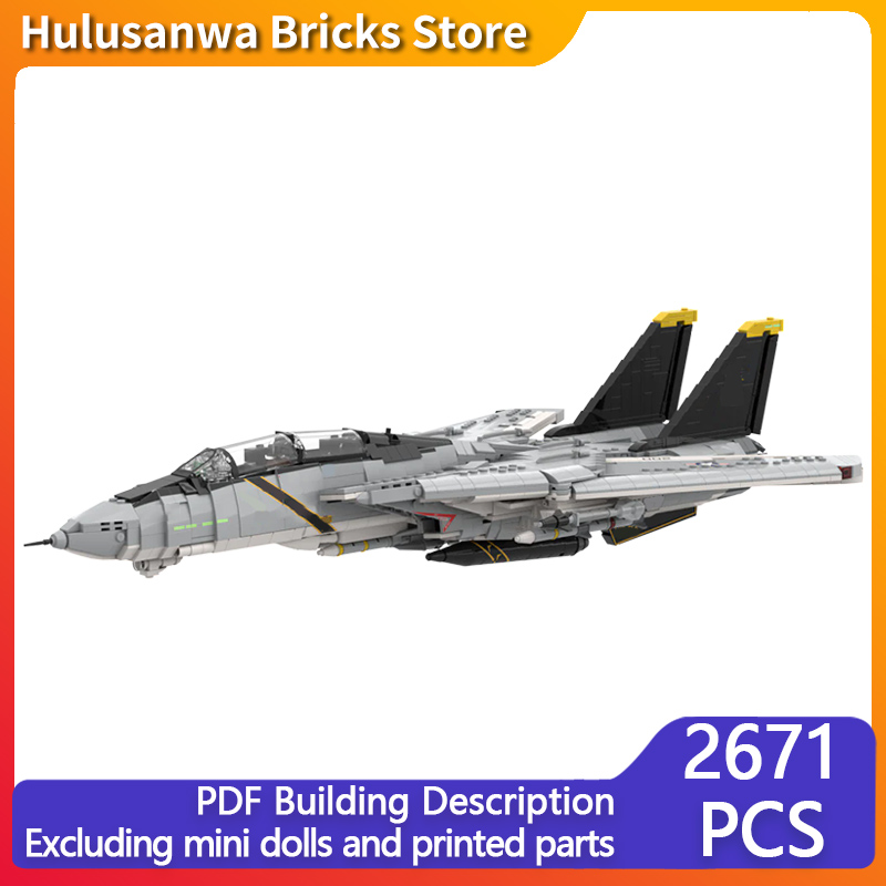 Heavy Equipment Spare Parts - F-14A Heavy Fighter Jets Model MOC